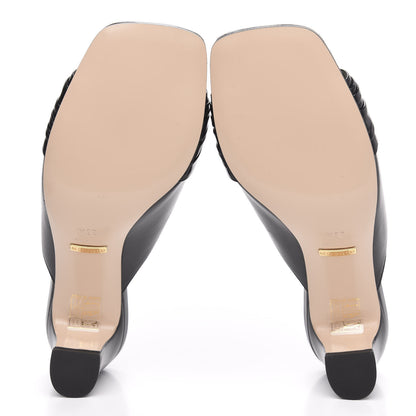 Gucci Malaga Kid Half Moon GG Square Toe Slide Sandals 36.5 Black 5 of 9