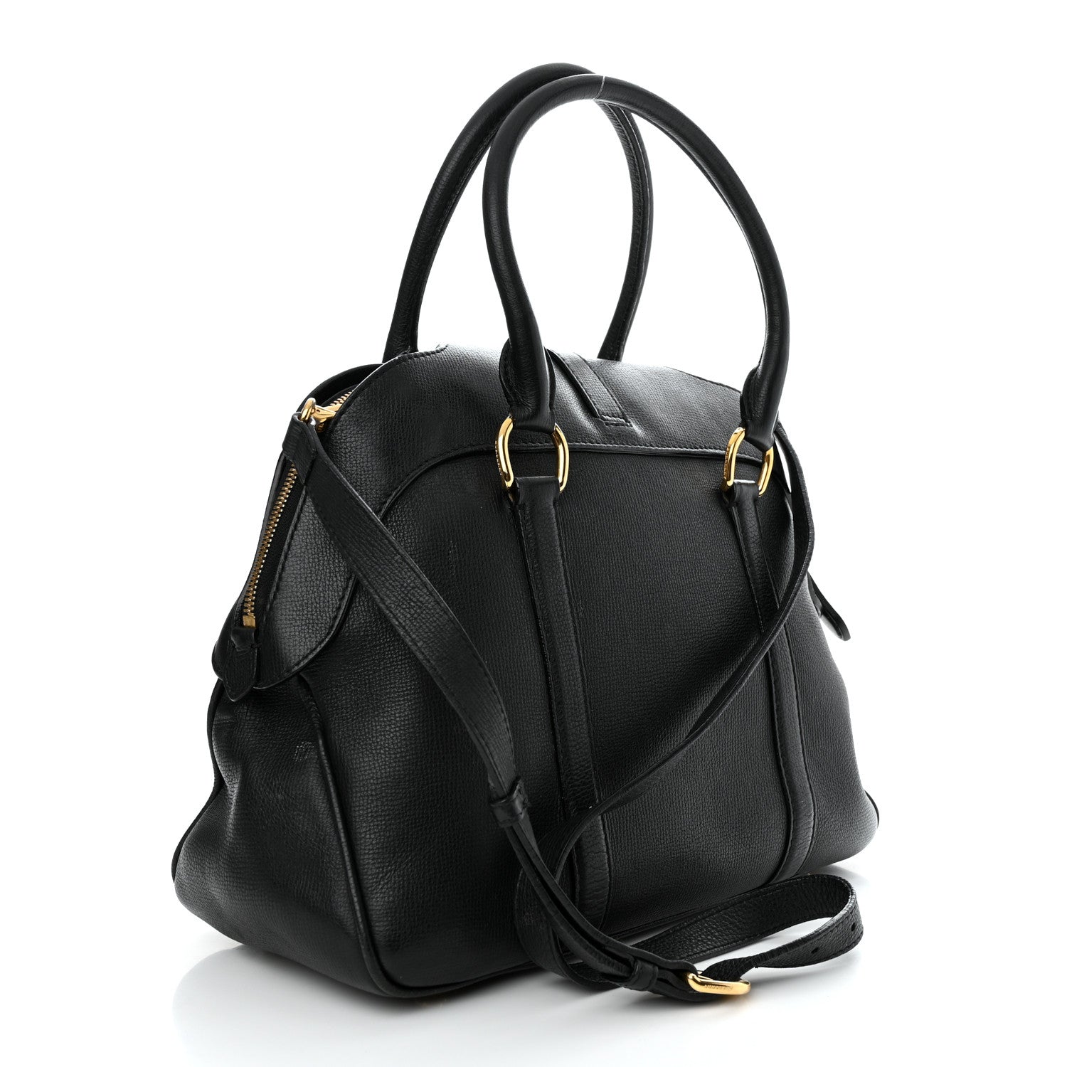 Burberry Derby Calfskin Medium Milverton Satchel Black 2 of 15