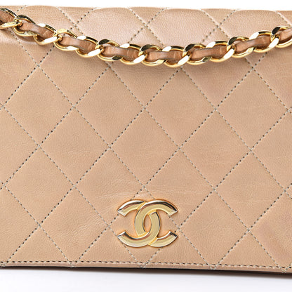 Chanel Lambskin Quilted Mini Flap Beige 14 of 19