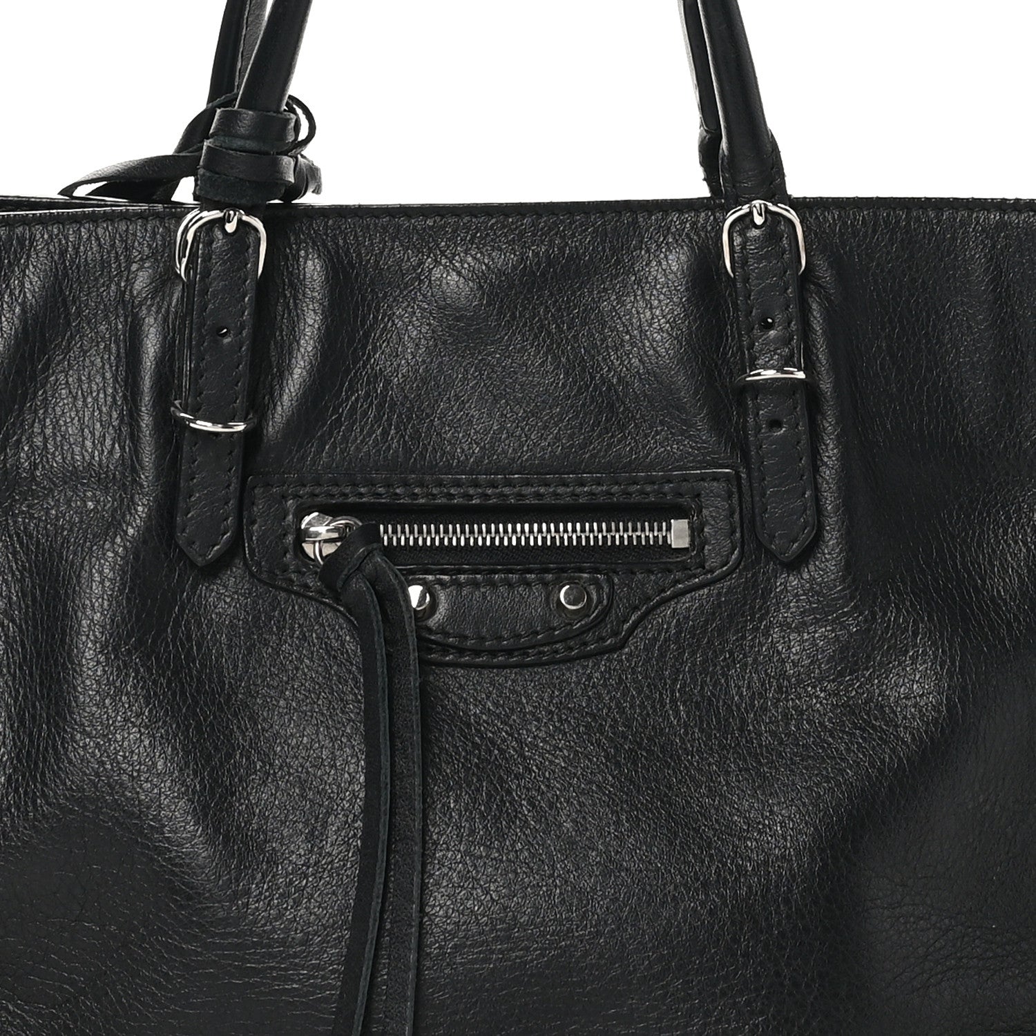 Balenciaga Veau Papier A6 Zip Around Tote Black 9 of 14