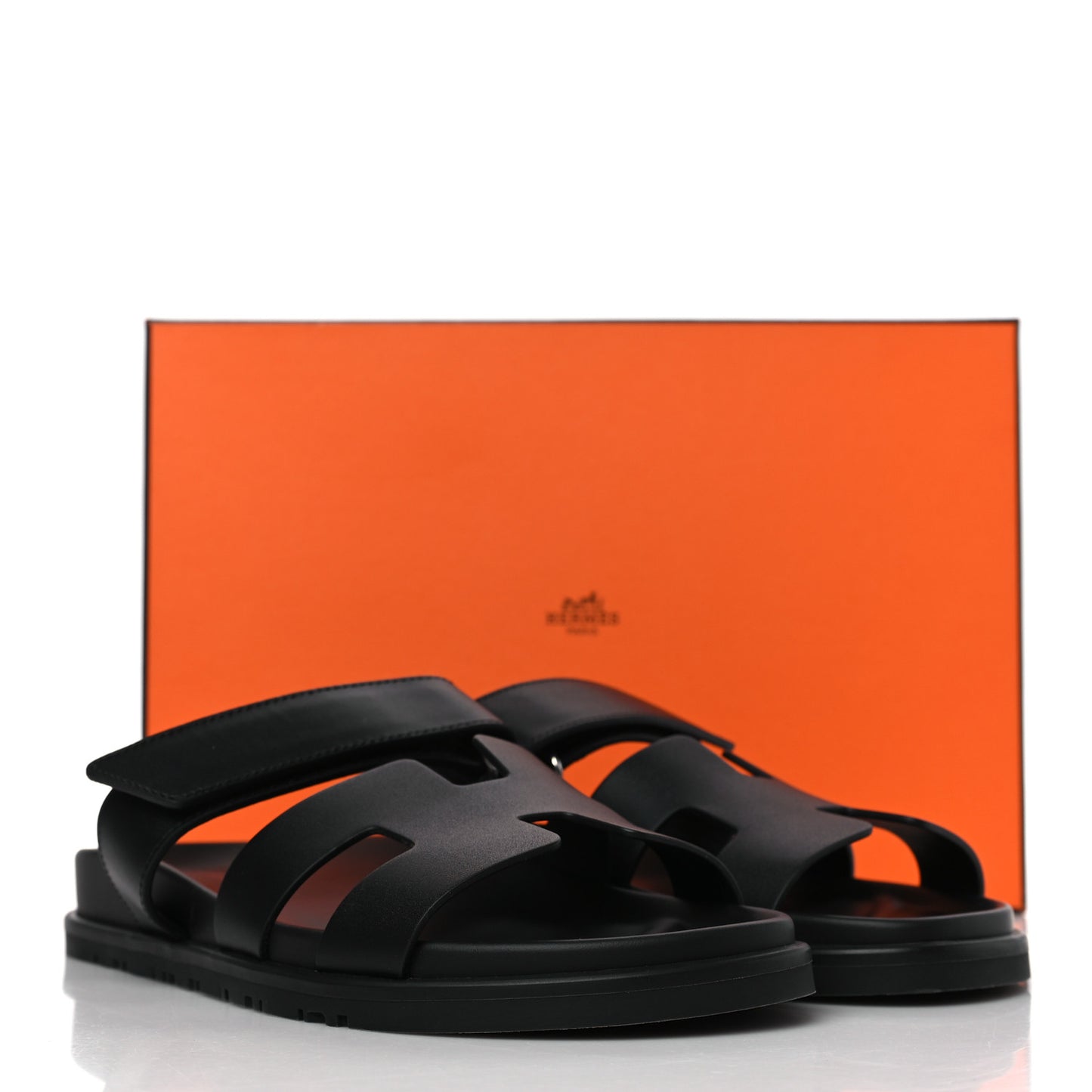 Calfskin Womens Chypre Sandals 38.5 Black