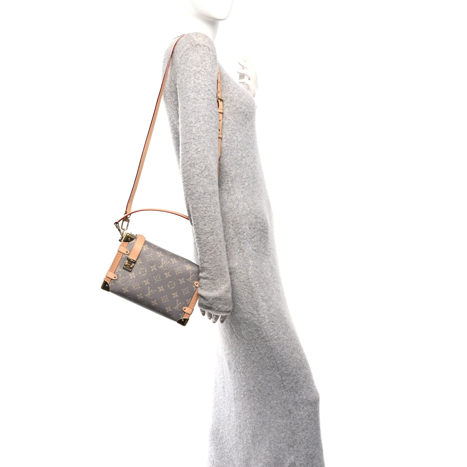 Louis Vuitton Monogram Side Trunk MM Trianon Gray 2 of 11