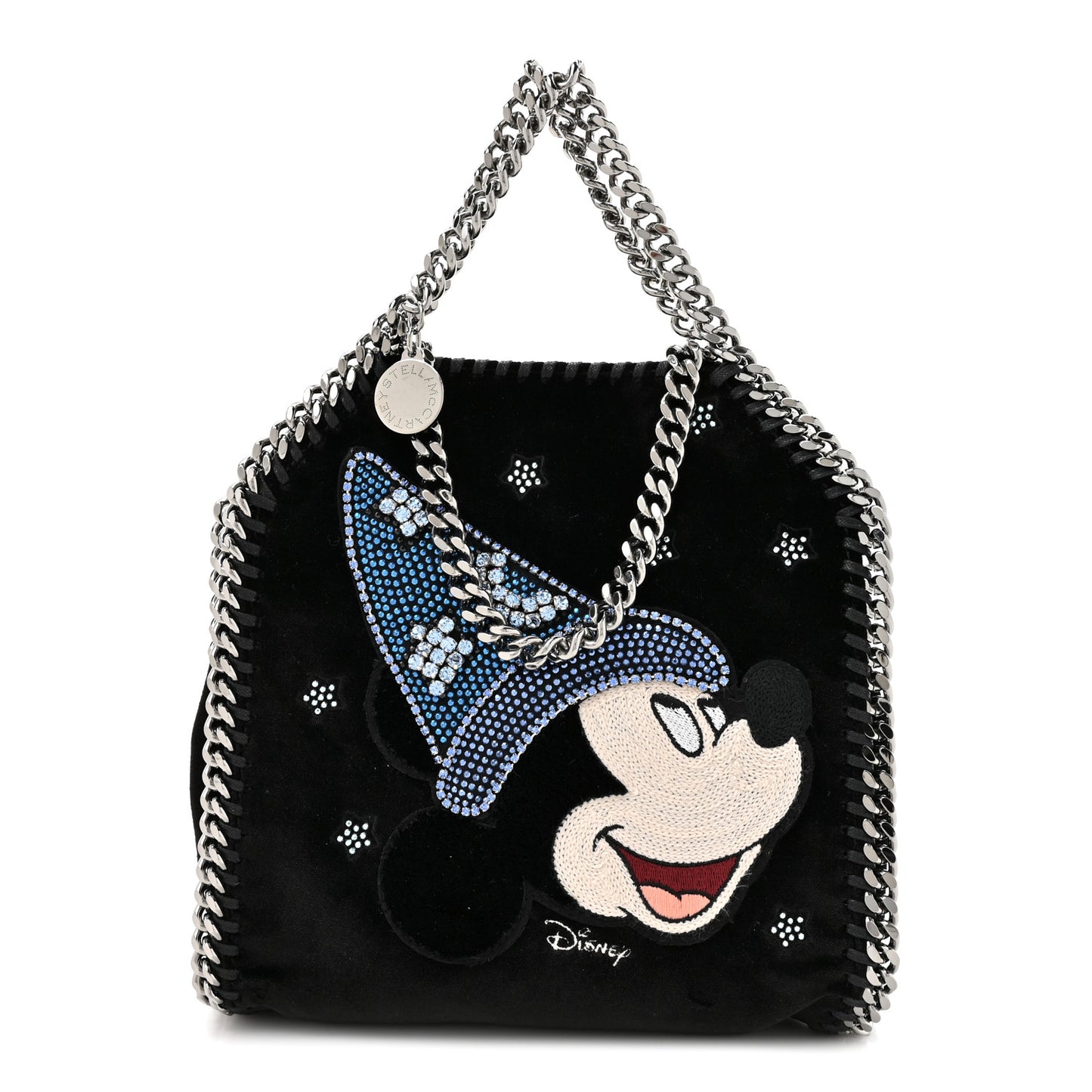 X DISNEY Shaggy Deer Crystal Fantasia Tiny Falabella Tote Tote Black