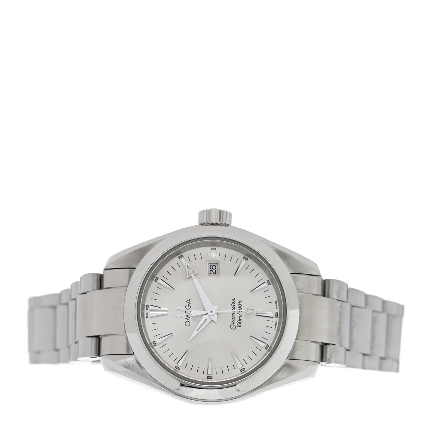 Stainless Steel 29mm Seamaster Aqua Terra Quartz Watch Silver 2577.30