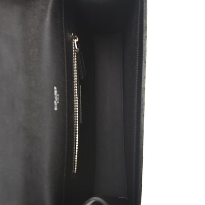 Saint Laurent Grain De Poudre Textured Mixed Matelasse Large Triquilt Monogram Satchel Black 5 of 10