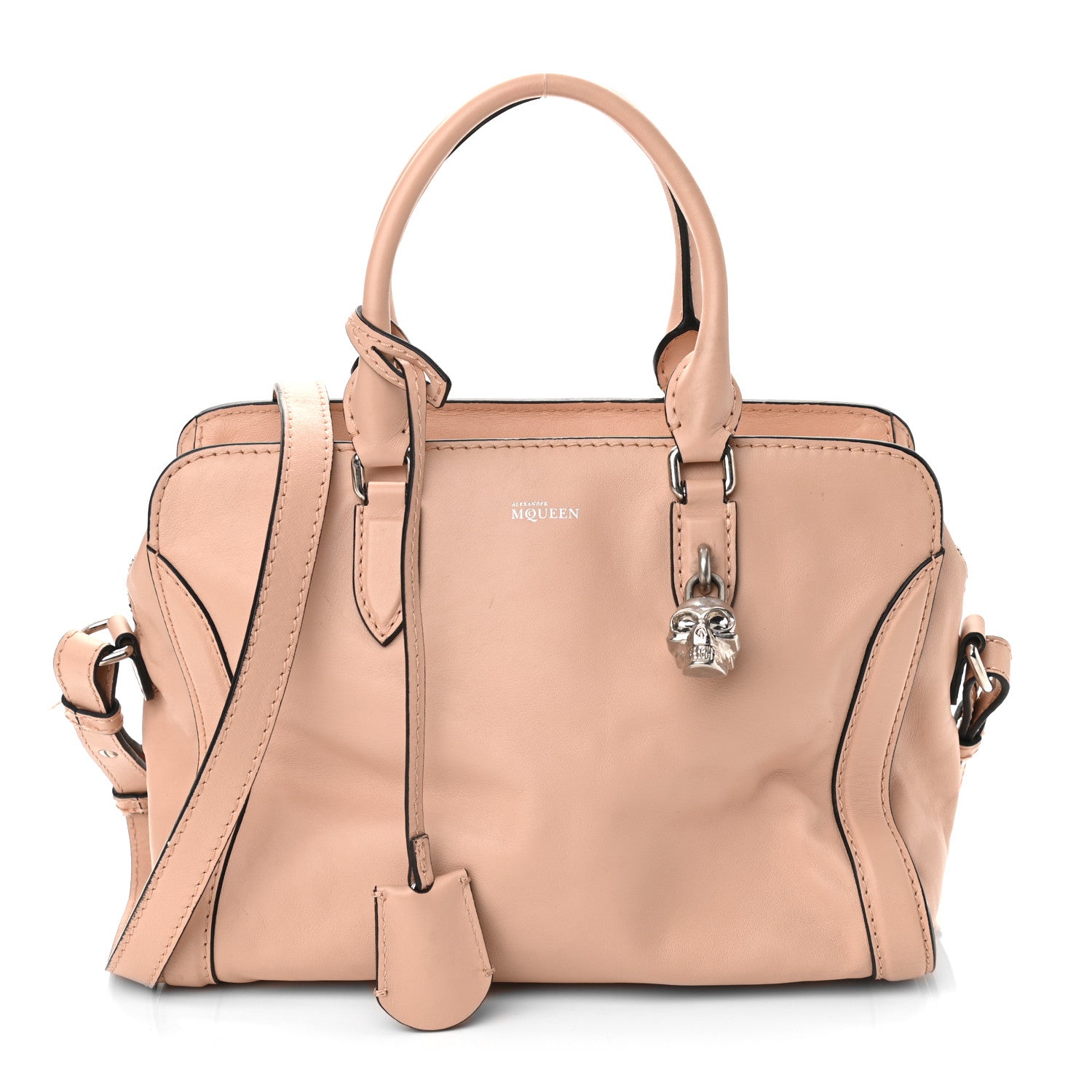 Alexander McQueen Calfskin Small Skull Padlock Zip Around Tote Teint 1 of 11