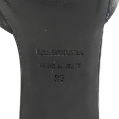 Balenciaga Soft Nappa BB Square Knife Pointed Toe 40mm Mules 37 Black 6 of 9