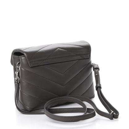 Saint Laurent Calfskin Y Quilted Monogram Toy Loulou Crossbody Bag Earth 3 of 12