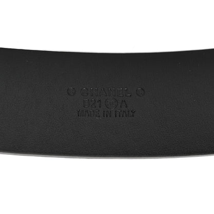 Chanel Calfskin Pearl Crystal CC Belt 85 34 Black 4 of 6