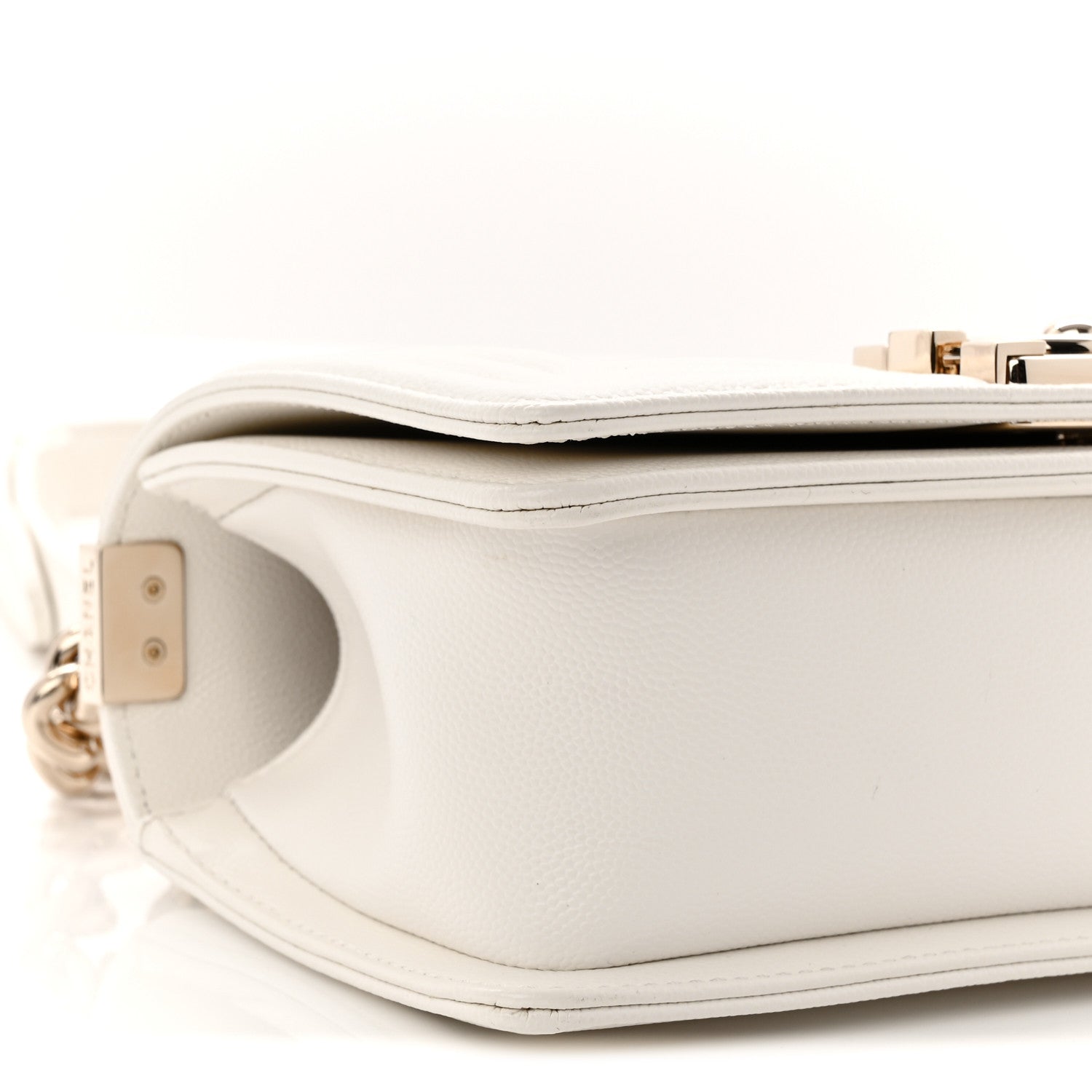 Chanel Caviar Quilted Small Boy Flap White 9 of 11