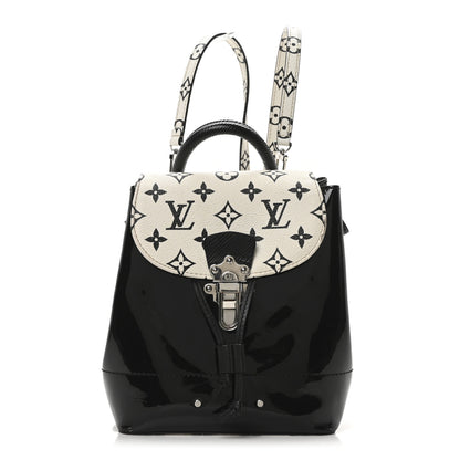 Louis Vuitton Patent Monogram Hot Springs Backpack Black White 1 of 9