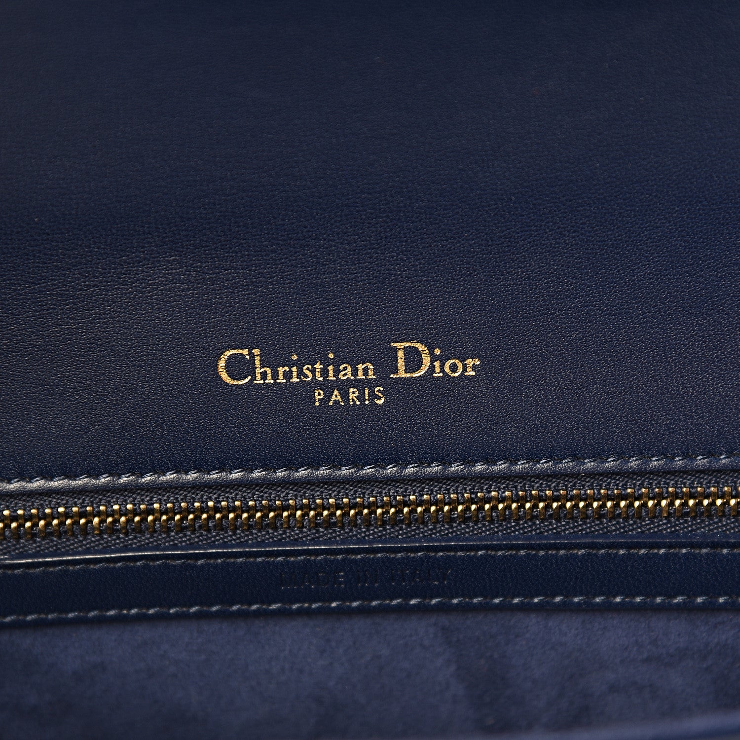 Christian Dior Lambskin Studded Medium Diorama Flap Bag Navy Blue 5 of 10