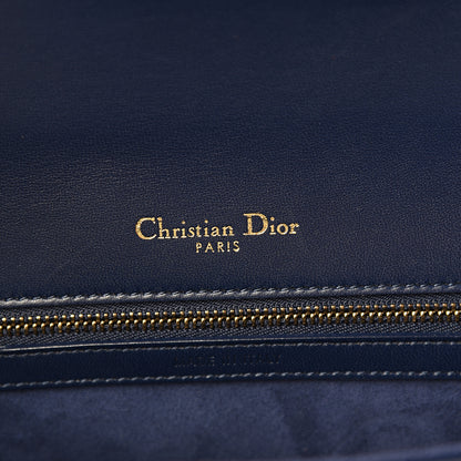 Christian Dior Lambskin Studded Medium Diorama Flap Bag Navy Blue 5 of 10