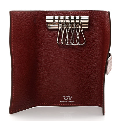 Hermes Chevre Mysore Bearn Multicles 6 Key Holder Rouge H 5 of 6