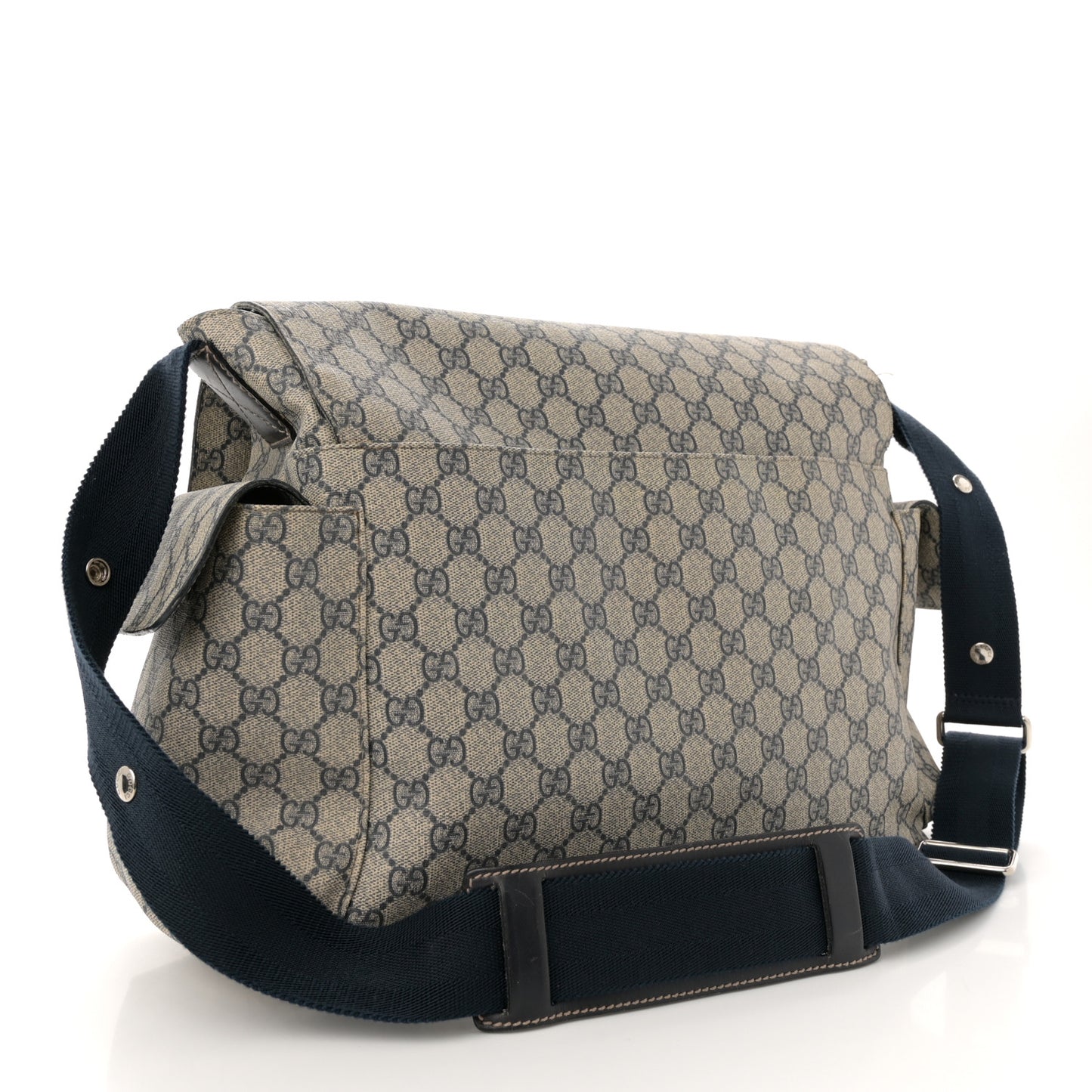 GG Plus Monogram Messenger Diaper Bag Navy