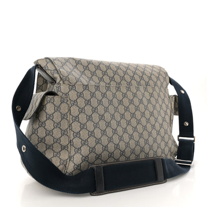 Gucci GG Plus Monogram Messenger Diaper Bag Navy 3 of 12