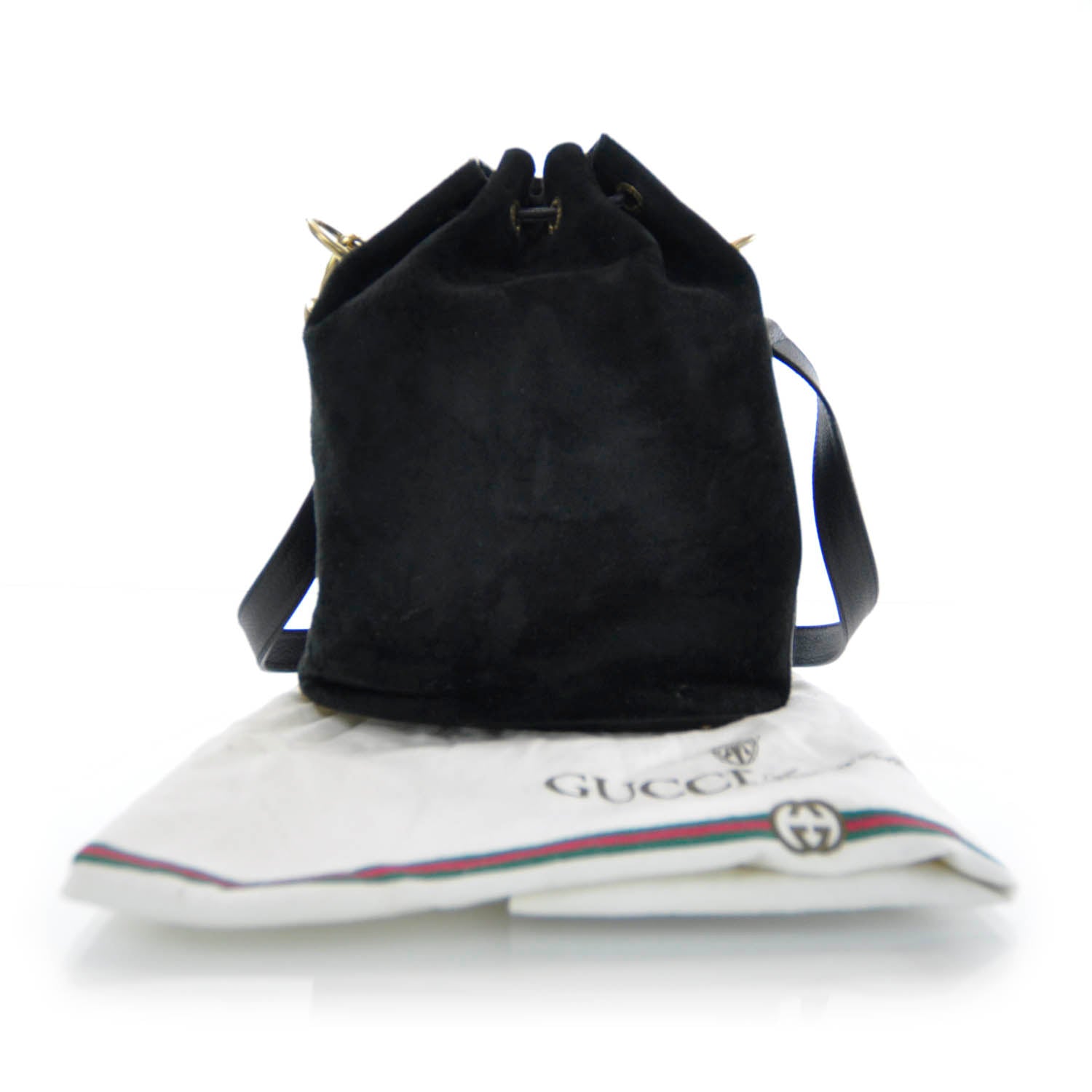 Gucci Suede Bamboo Top Handle Tote Black 3 of 8