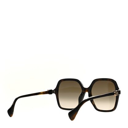 Gucci Acetate Oversize Rectangle Frame GG1072SA Sunglasses Shiny Solid Tortoise 4 of 6