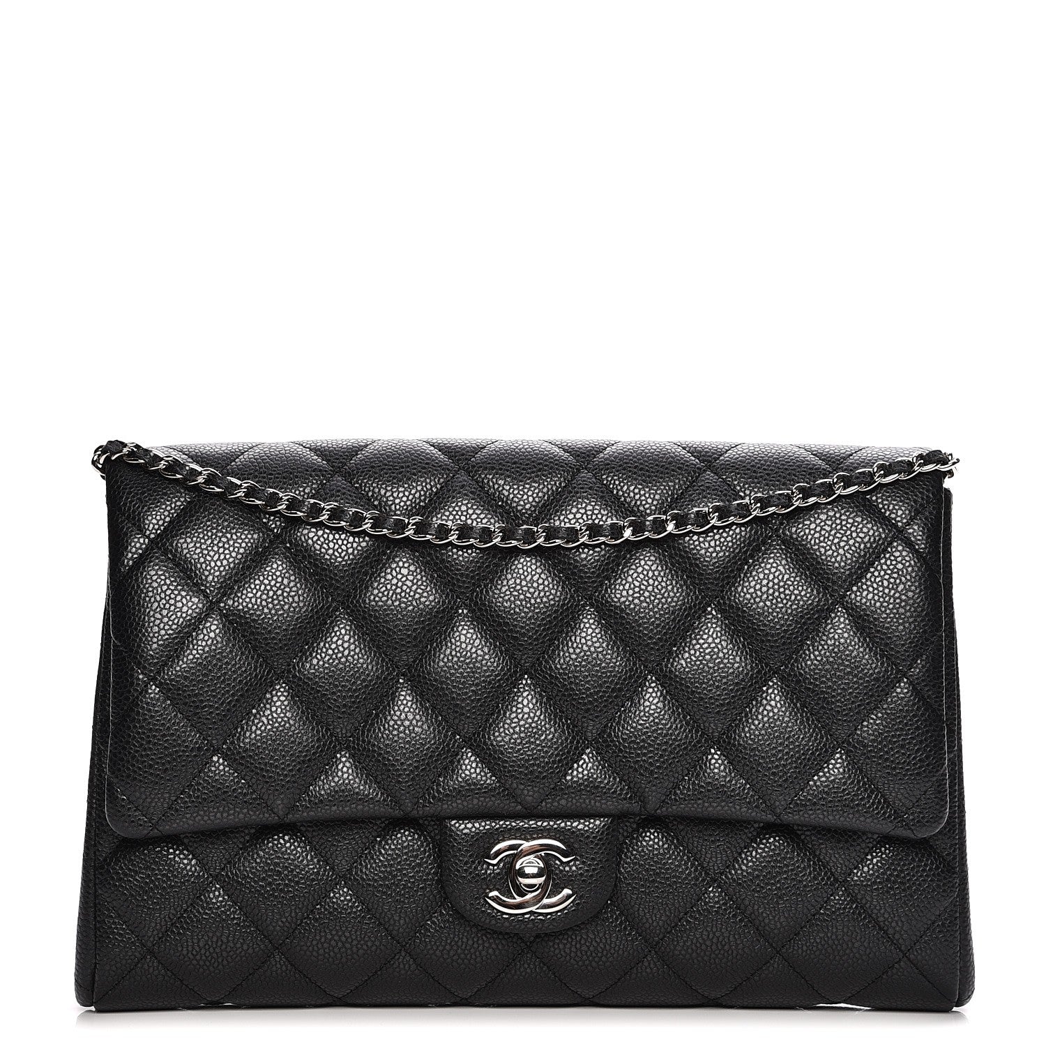 Chanel Caviar Quilted Clutch With Chain Flap Black 1 of 7