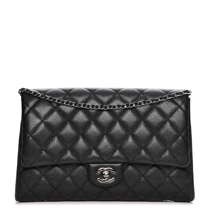 Chanel Caviar Quilted Clutch With Chain Flap Black 1 of 7