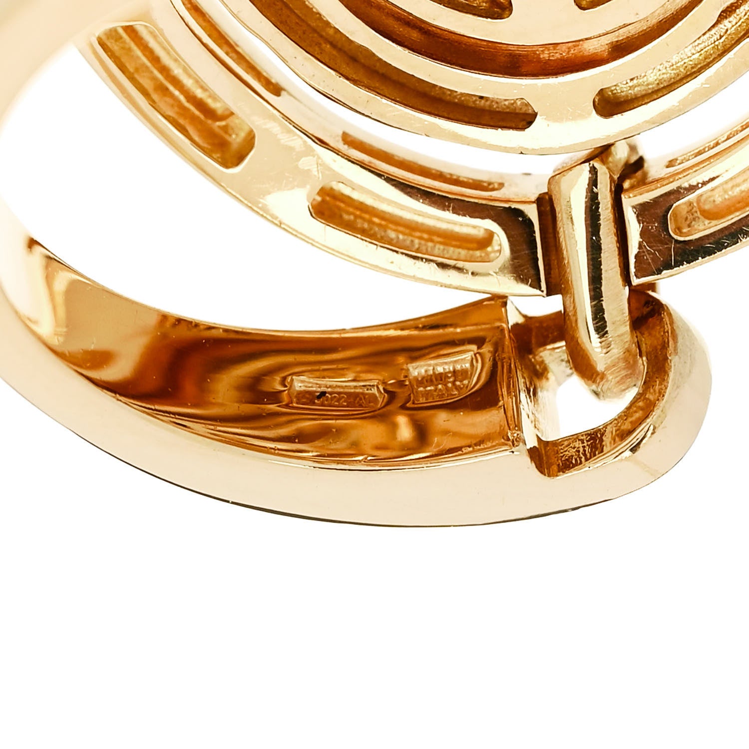 Bulgari 18K Yellow Gold Astrale Cerchi Ring 50 5.5 5 of 6