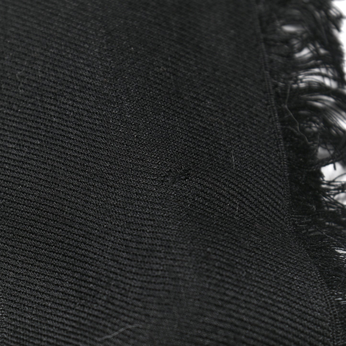 Silk Wool Monogram Shawl Black