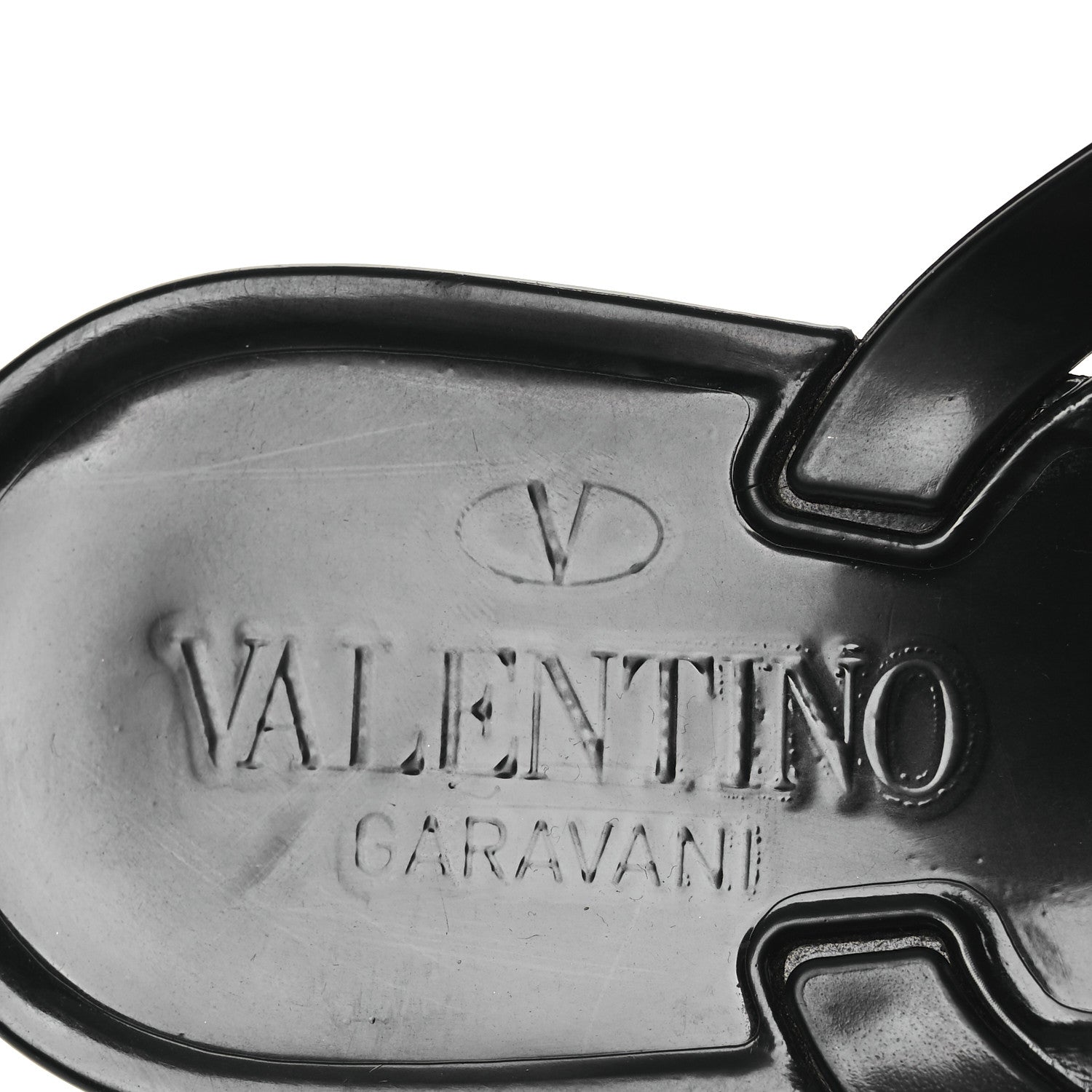 Valentino Garavani PVC Jelly Rockstud Bow Thong Sandals 36 Black 9 of 10