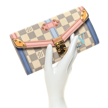 Louis Vuitton Damier Azur Summer Trunks Sarah Wallet NM 2 of 11
