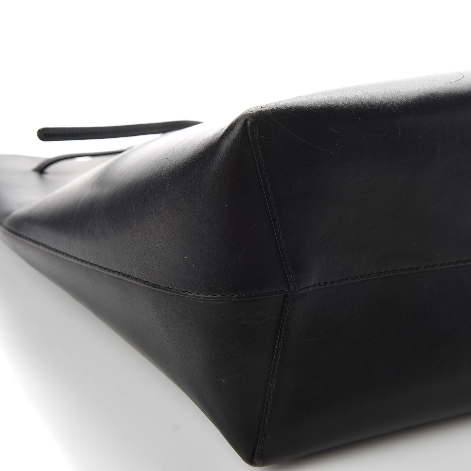 Mansur Gavriel Vegetable Tanned Calfskin Bucket Bag Black Royal 8 of 9