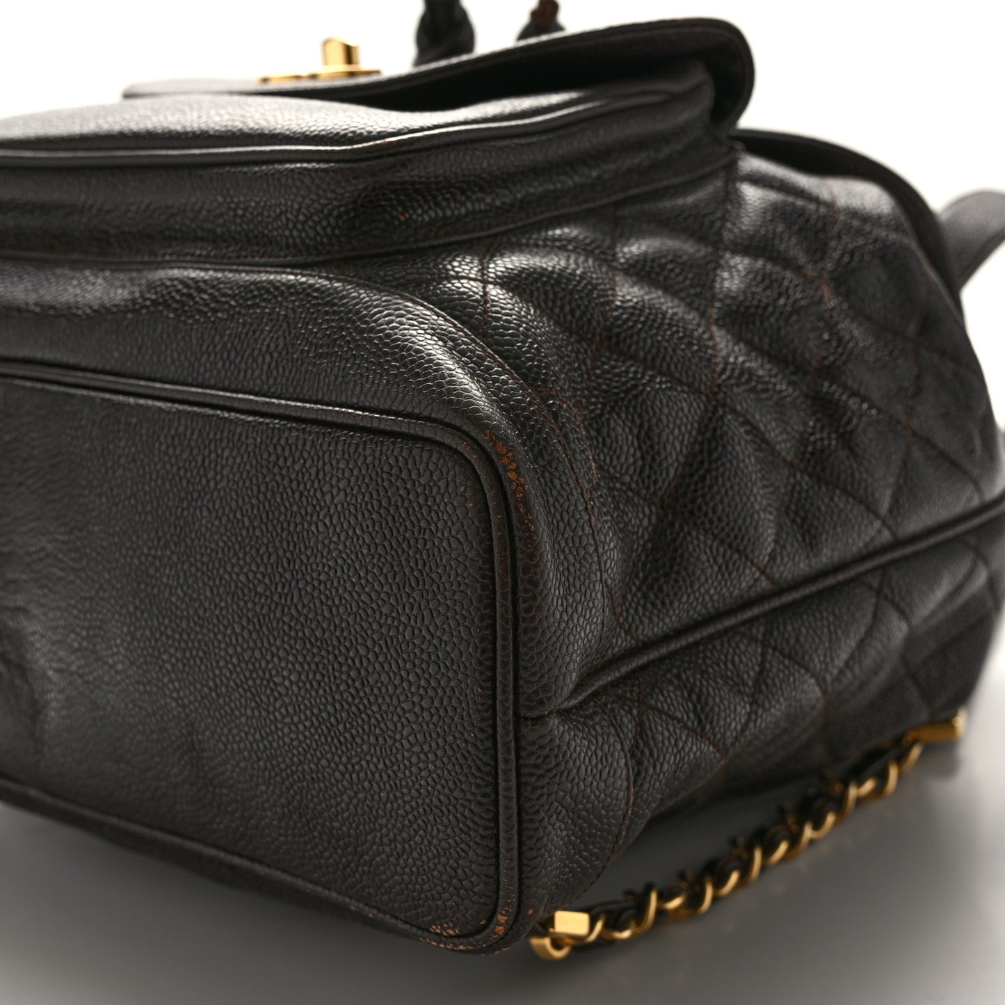 Caviar Quilted CC Backpack Brown