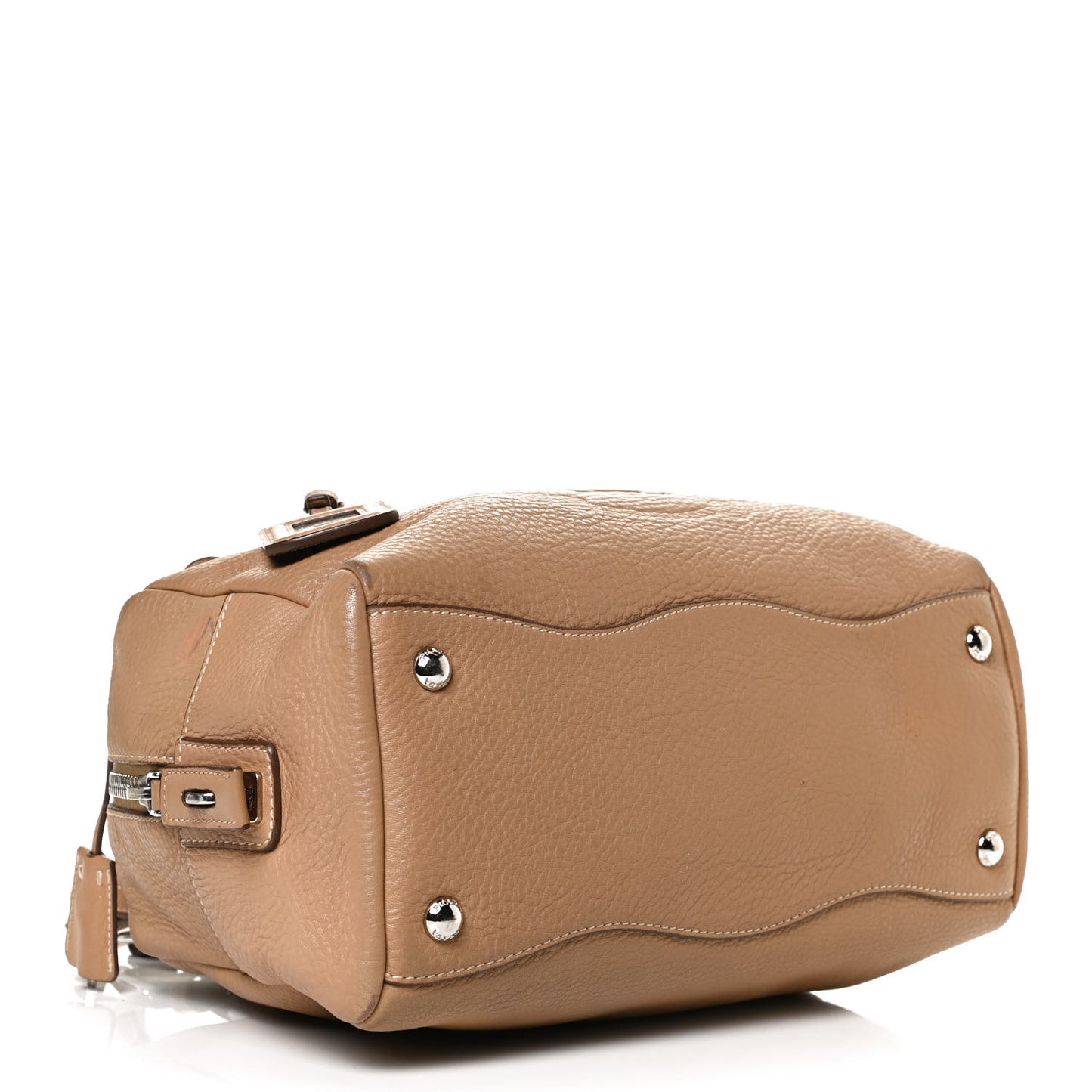 Vitello Daino Embossed Logo Bowler Sughero