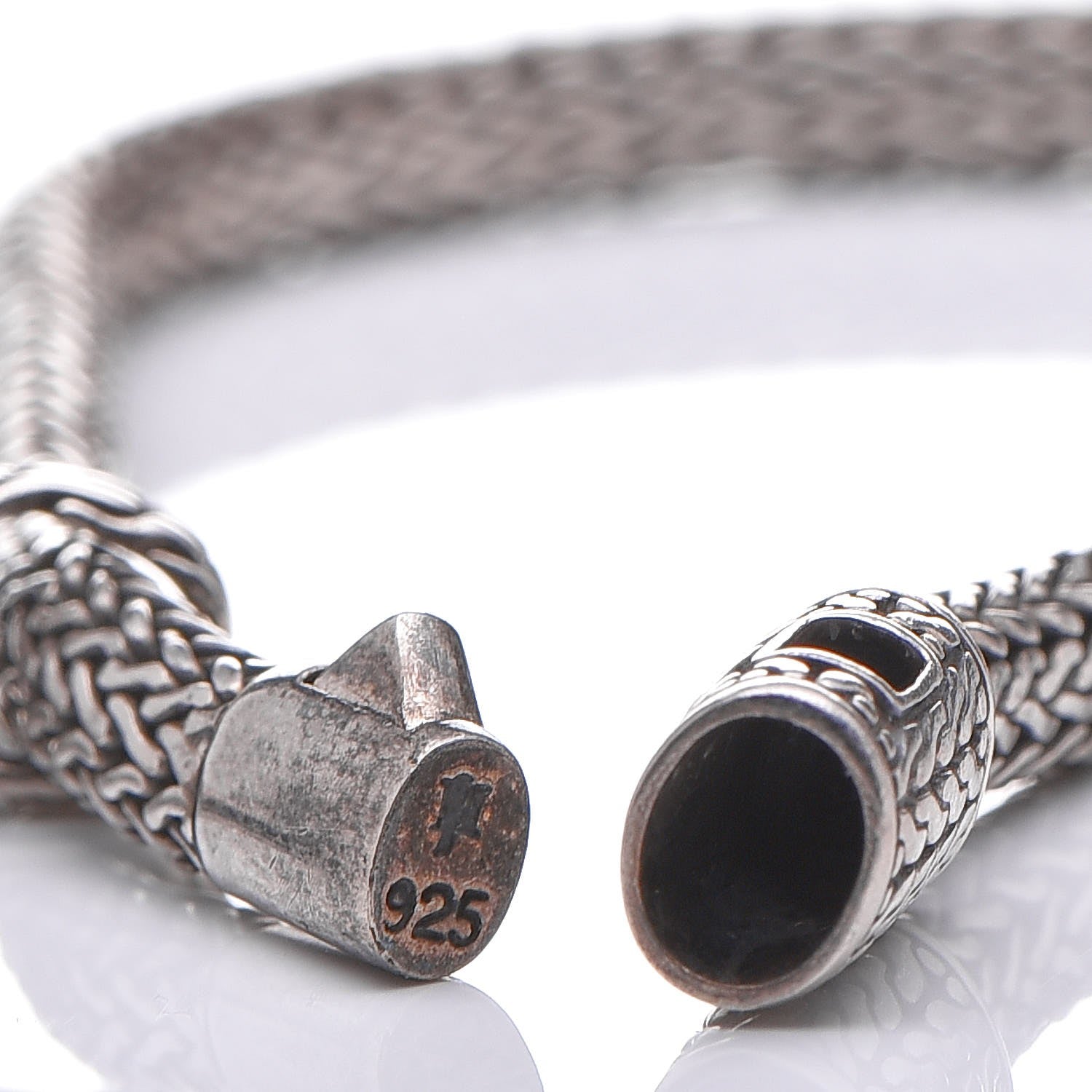John Hardy Sterling Silver Bamboo Heart Charm Bracelet 4 of 5