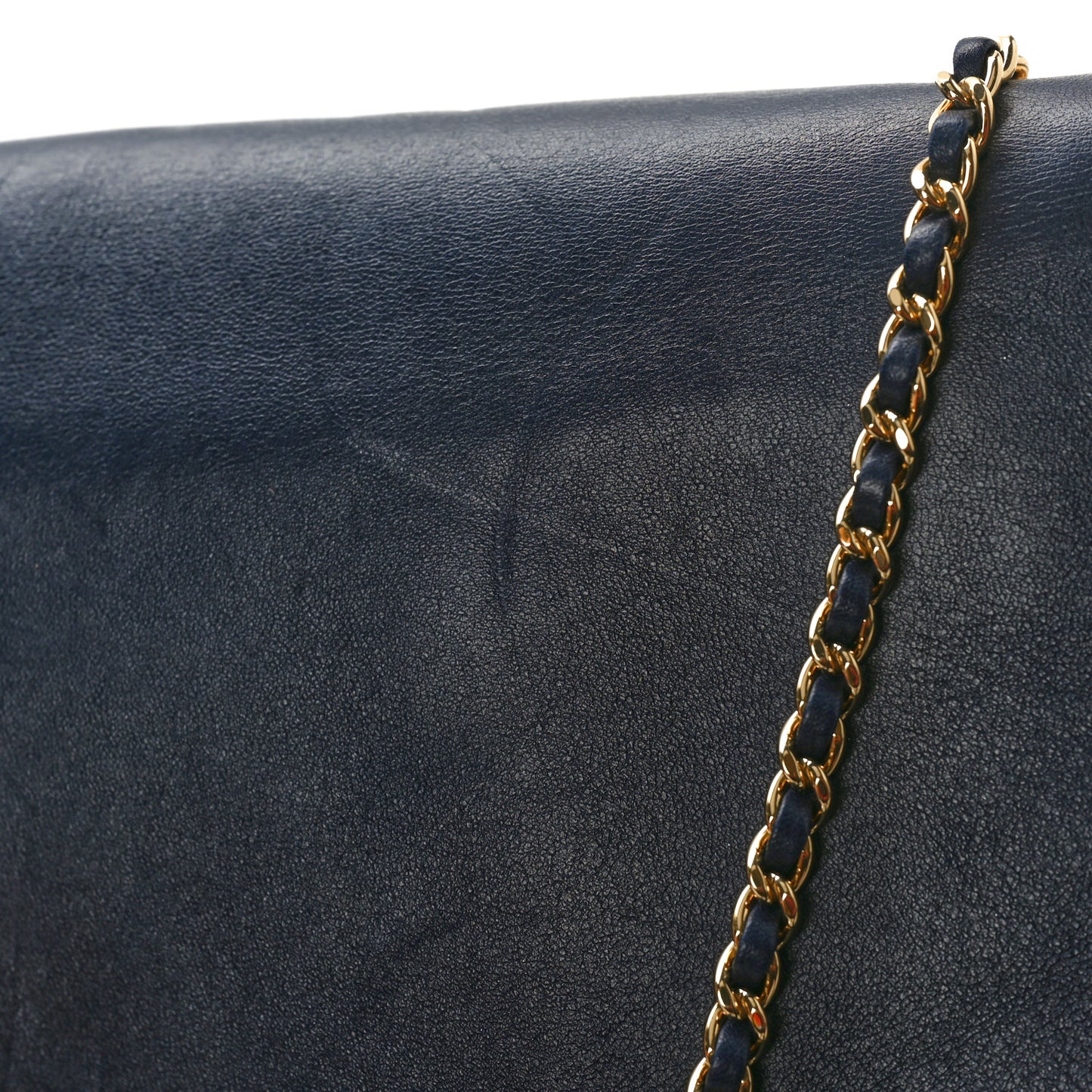Lambskin Quilted Large CC Unchained Crossbody Navy
