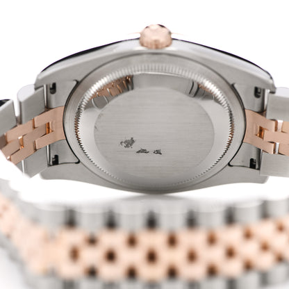 Rolex Stainless Steel 18K Everose Gold Diamond 36mm Oyster Perpetual Datejust Watch Silver Jubilee 116231 5 of 6