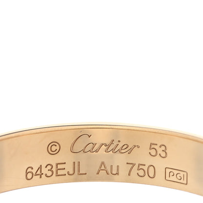 Cartier 18K Yellow Gold 3.5mm LOVE Wedding Band Ring 53 6.5 4 of 4
