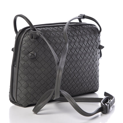 Bottega Veneta Nappa Intrecciato Pillow Crossbody Messenger Light Grey 3 of 11