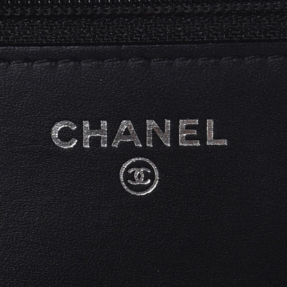 Chanel Patent Calfskin Quilted Boy Wallet On Chain WOC Black 6 of 8