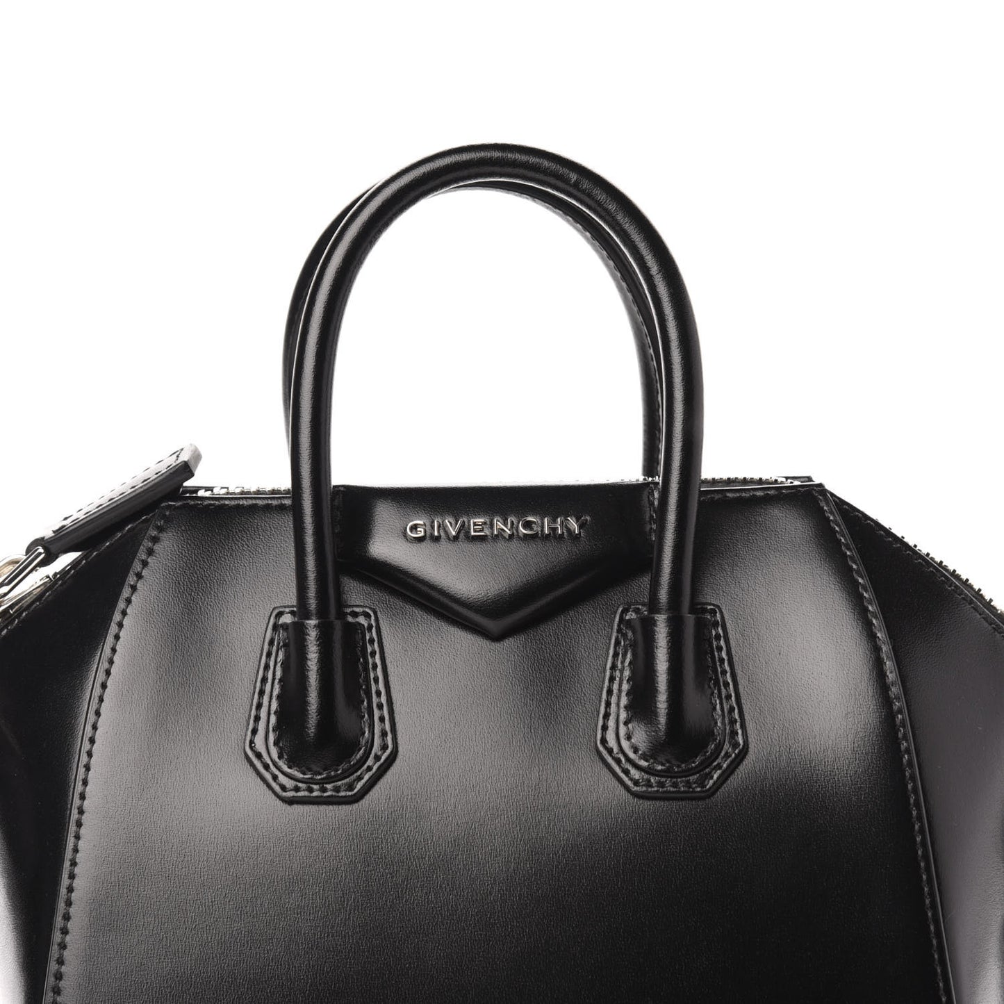 Shiny Lord Calfskin Mini Antigona Black