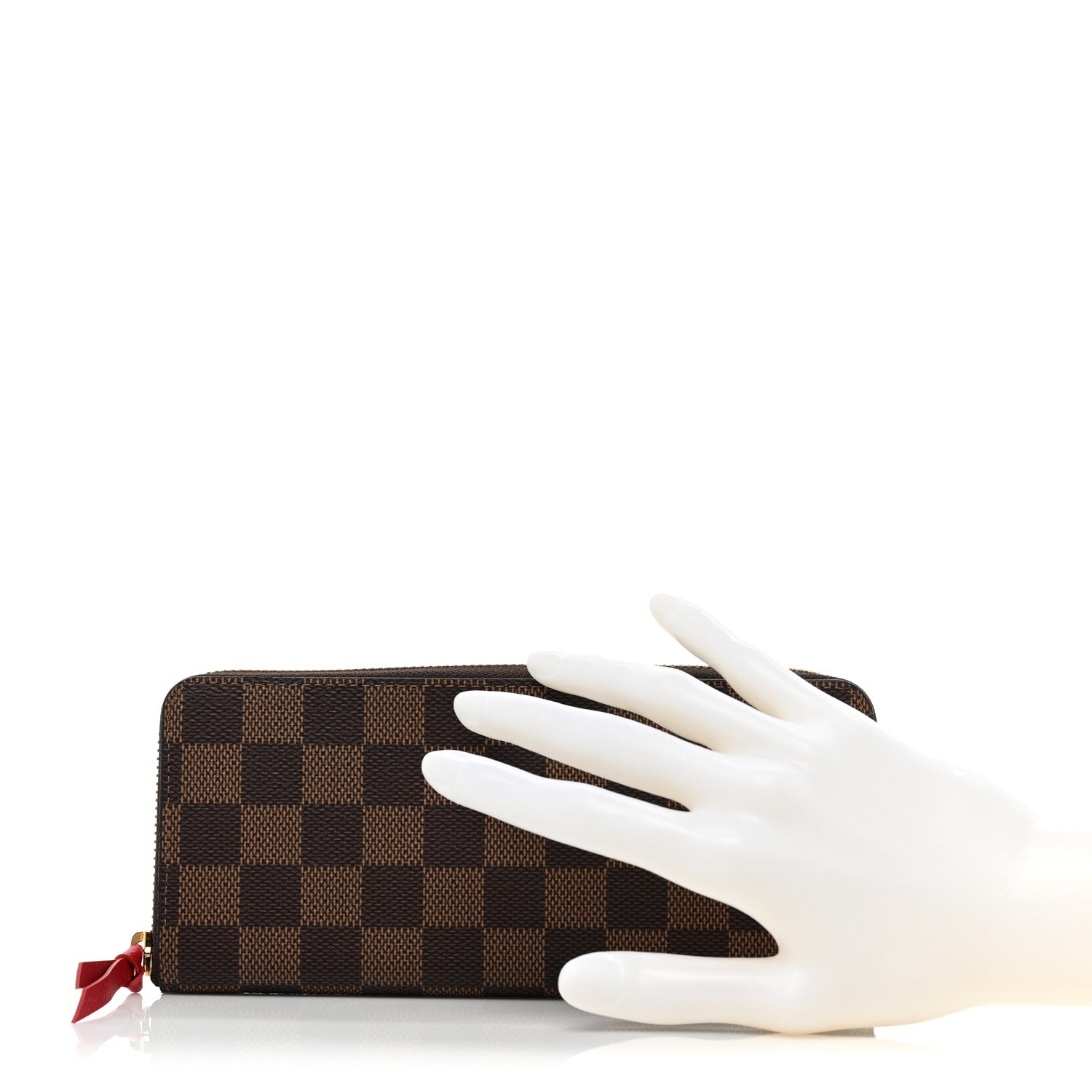Louis Vuitton Damier Ebene Clemence Wallet Cherry 2 of 10