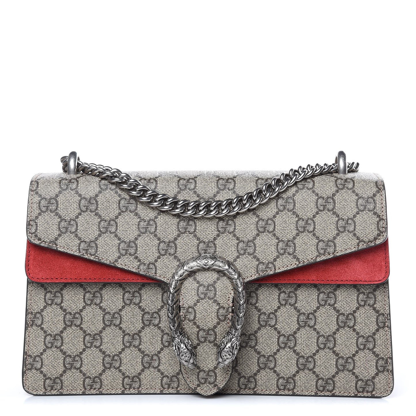 GG Supreme Monogram Small Dionysus Shoulder Bag Red