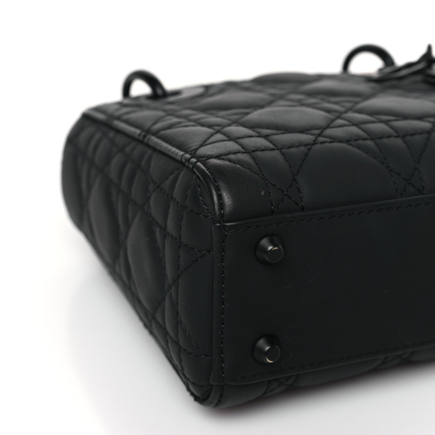 Christian Dior Ultra Matte Calfskin Cannage Mini Lady Dior Black 8 of 9