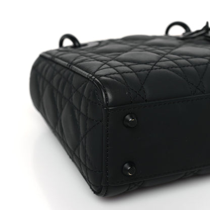 Christian Dior Ultra Matte Calfskin Cannage Mini Lady Dior Black 8 of 9