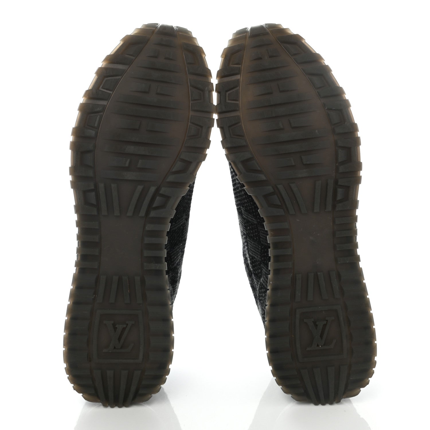 Louis Vuitton Calfskin Damier Run Away Sneakers 9.5 Graphite 5 of 12