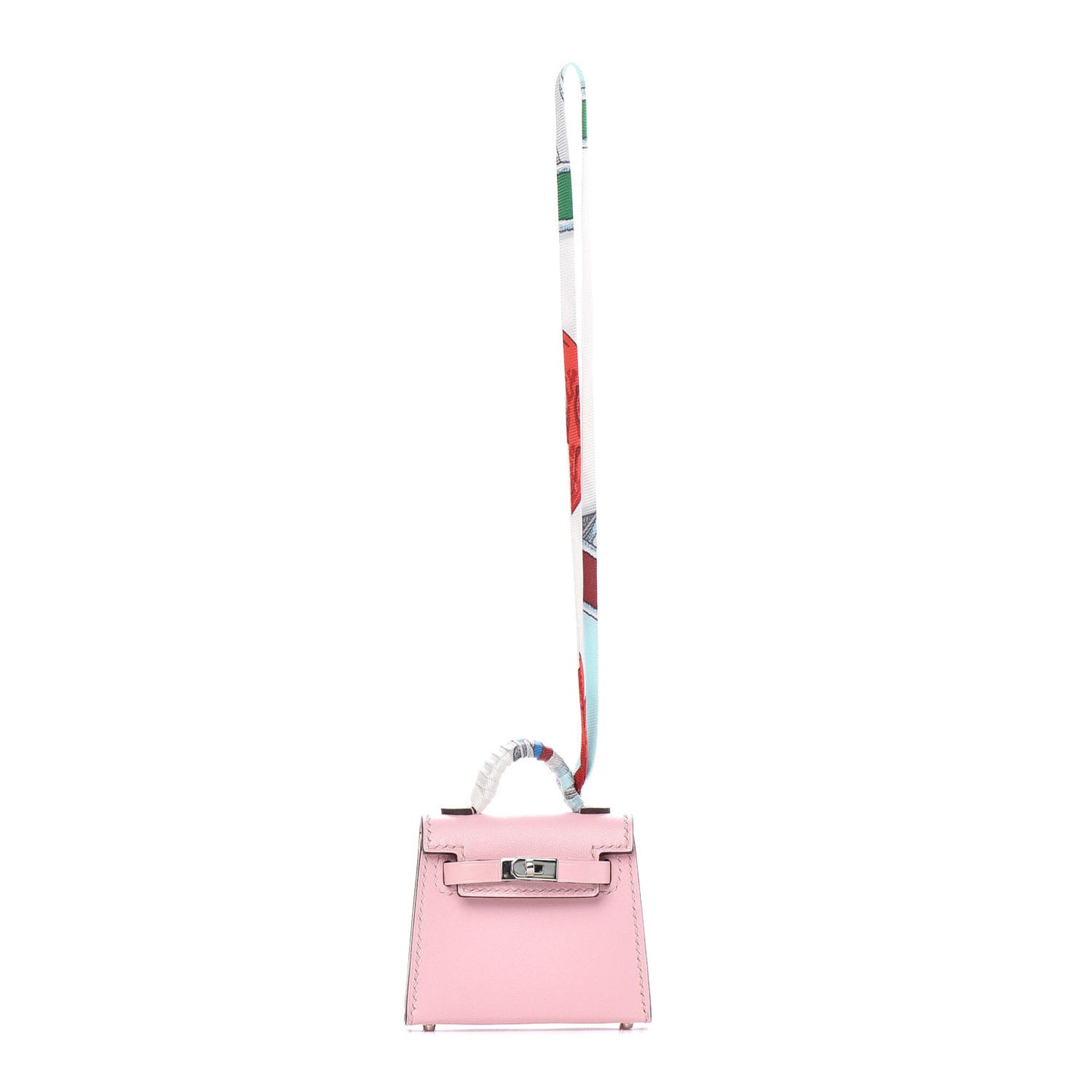 Tadelakt Mini Kelly Twilly Bag Charm Rose Sakura