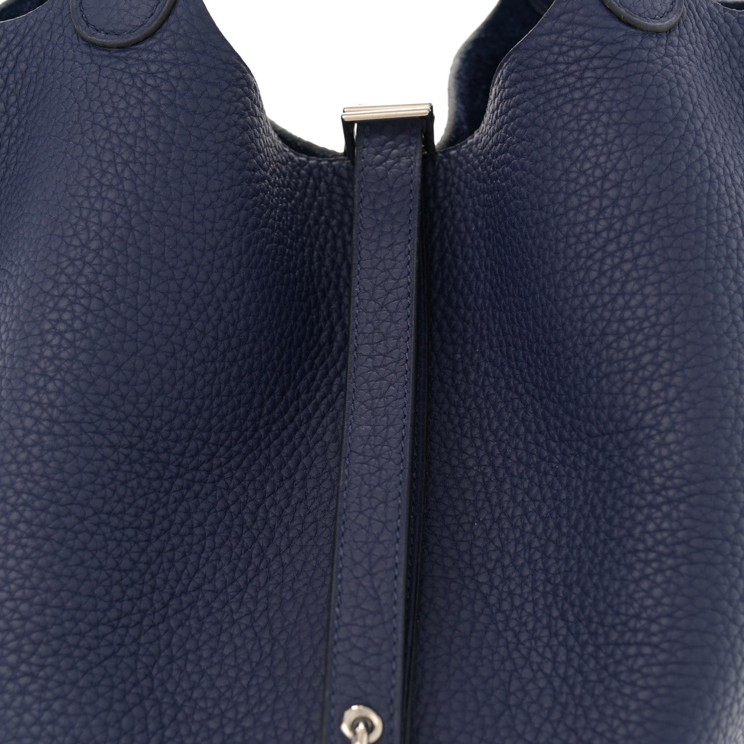 Hermes Taurillon Clemence Picotin Lock 22 MM Bleu Encre 8 of 11