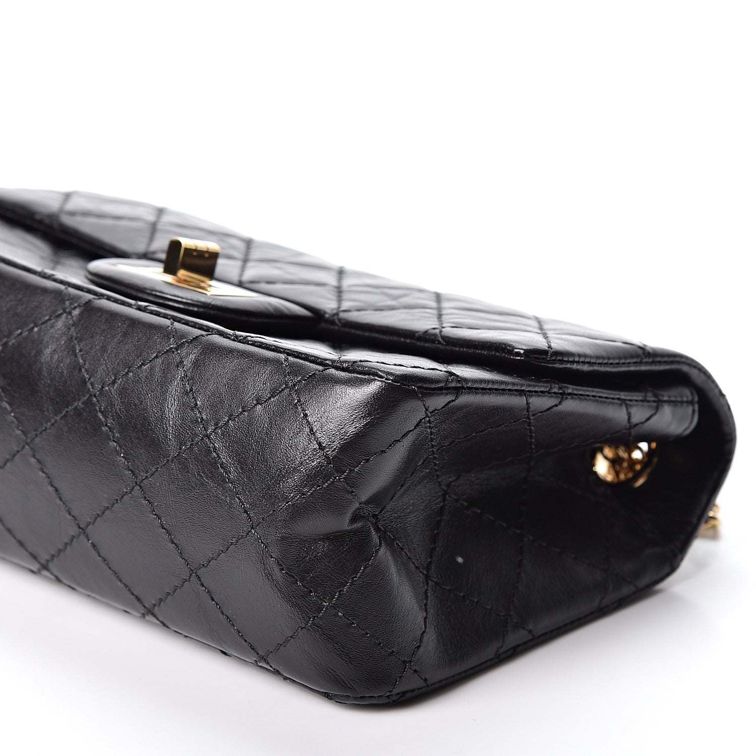 Chanel Aged Calfskin Quilted 2.55 Reissue Mini Flap Black 8 of 10