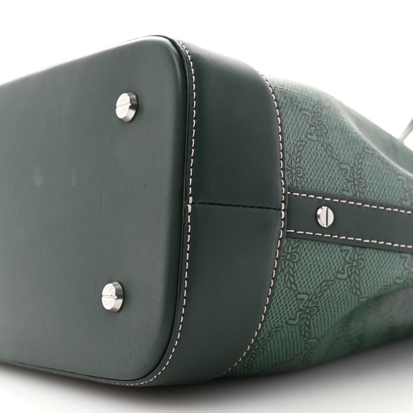 Lauretos Spanish Calfskin Medium Himmel Drawstring Bucket Bag Forest Green
