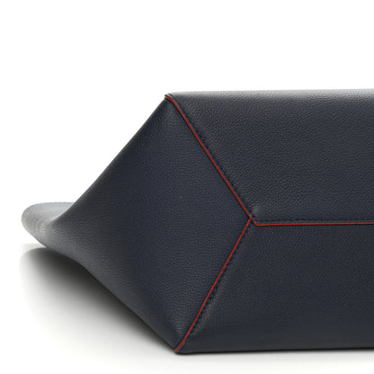 Louis Vuitton Calfskin Braided Lockme Cabas Marine Rouge 8 of 10