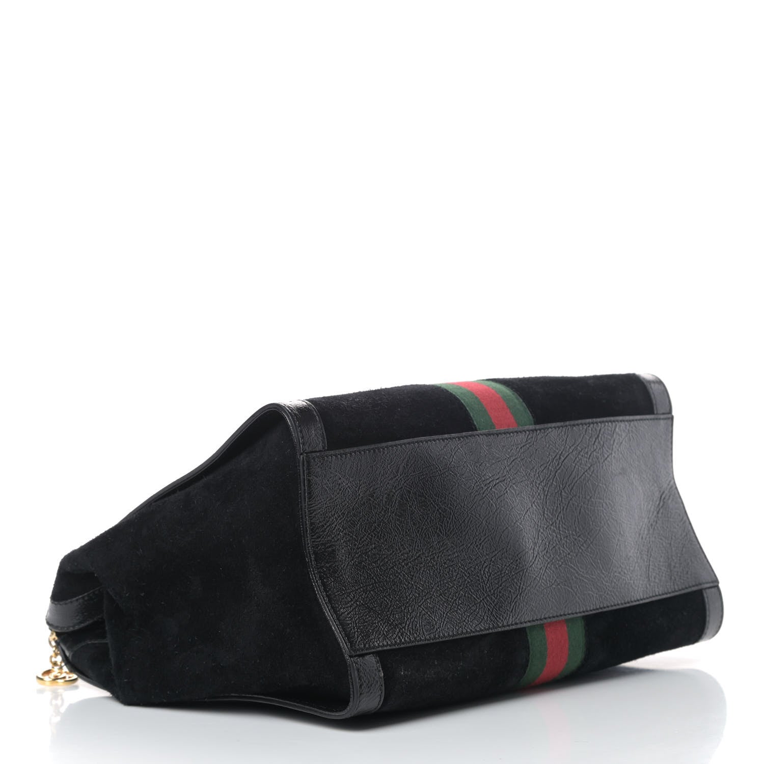 Gucci Suede Patent GG Web Medium Ophidia Tote Bag Black 3 of 9