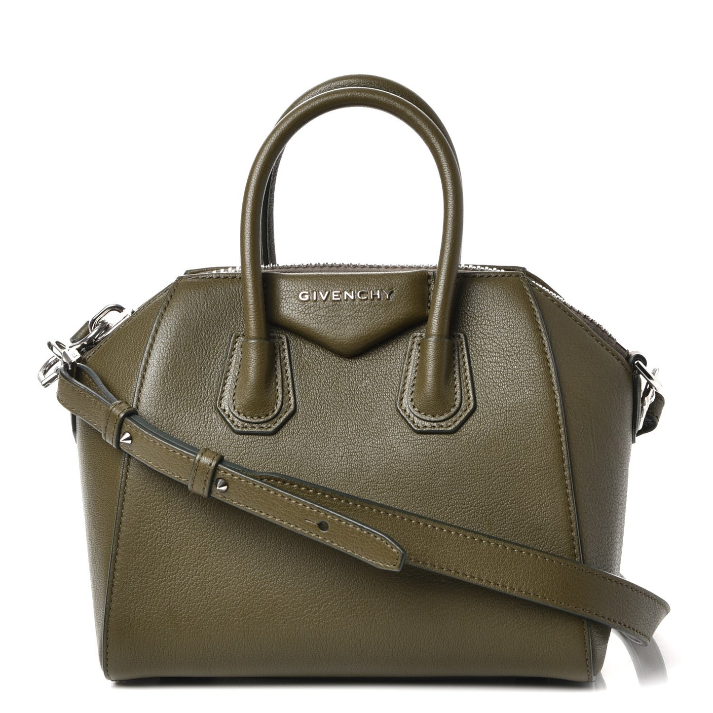 Sugar Goatskin Mini Antigona Khaki